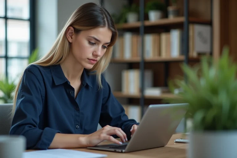 Jeune femme consultant les réseaux sociaux sur une tablette pour vérifier des informations sur l'âge d'une personnalité médiatique