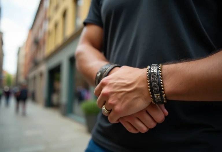 Bracelet brésilien coloré représentant tradition et modernité dans la mode masculine
