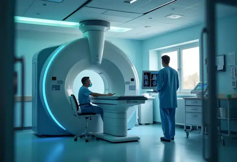 Technologie d'imagerie médicale révélant des organes internes du corps humain